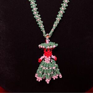 Southwest American Indian Girl Seed Bead Necklace